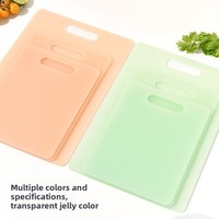 Hoge Transparantie PP Mini Snijdplank Sets Dubbelzijdig Plastic voor Keuken Babyvoeding en Fruit Draagbaar Reizen Kamperen 3 Stuks