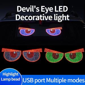 لوح إضاءة زخرفي جديد لعين الشيطان بتقنية LED للسيارة، عالي السطوع 12 فولت يعمل بمنفذ USB، ديكور داخلي عالمي للزجاج الأمامي ولوحة العدادات - Product Image 4