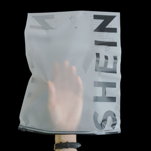 Wholesale Custom logo Frosted Plastic bag Clothes Zip Lock Self Sealing Bag Clothing Packaging Frosted Zipper Bags printed logo