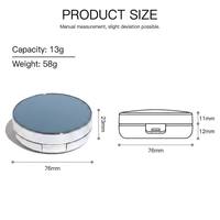 Boîtier compact vide personnalisé OEM pour fond de teint, contenant cosmétique rond avec couvercle miroir, coussin éponge et houppette en forme de goutte