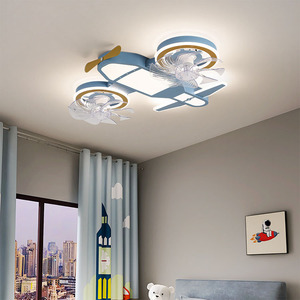 Ventilatore da Soffitto Intelligente con Luce, Design Aeroplano, Telecomando, Cartone Animato <span class=keywords><strong>per</strong></span> <span class=keywords><strong>Cameretta</strong></span> Bambini e Ragazzi - Product Image 5