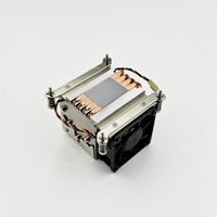 Refroidisseur de processeur de serveur actif 200W 1700-R64 2U, vente en gros d'usine, 4 caloducs en cuivre, base en aluminium, dissipateur thermique à ailettes en aluminium