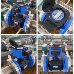 เครื่องวัดอัตราการไหลของน้ำมันและน้ำสำหรับการชลประทาน DN50-DN500 แบบหนีบติดตั้ง ไม่ต้องเจาะ  IP68 สำหรับการเกษตร แบบสองช่องทาง ทำจากทองเหลือง ใช้คลื่นอัลตราโซนิก - Product Image 4