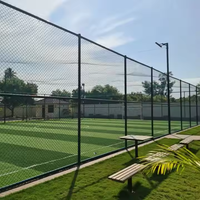 Valla Económica para Estadios Deportivos con Orificios en Forma de Diamante y Malla de Alambre de Alta Elasticidad para Escuelas Deportivas