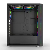 High Quality New Leadway ATX Mid Tower Computer Case for PC Gaming with Side Panel Window 4 Fans