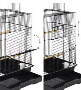 Groothandel 24 "Kleine Vogelkooi Voor Kleine Parkieten Open Top Dierenhuis Met Metalen Houtijzer Materialen Fabriek Prijs - Product Image 3