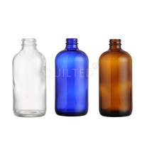 Bouteille en verre de boisson ronde Boston transparente de haute qualité 120ml 250ml 500ml 1000ml pour Kombucha