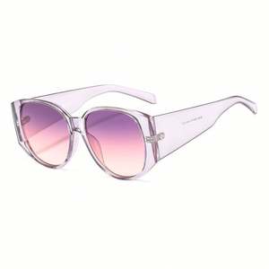 Lunettes de soleil rondes rétro pour femmes, à monture large, tendance, avec logo personnalisé, prix de gros 2019 - Product Image 3