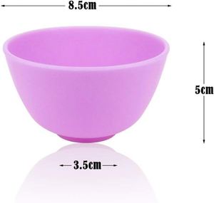 Bols de préparation et de service réutilisables multicolores, bol à masque facial, bol à mélanger en silicone - Product Image 3