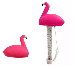 Animaux Flottant piscine et <span class=keywords><strong>spa</strong></span> Rouge <span class=keywords><strong>Flamants</strong></span> <span class=keywords><strong>Roses</strong></span> En Plastique Piscine Thermomètres - Product Image 3