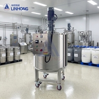 Mélangeur industriel 50l 100l 500l en acier inoxydable avec agitateur pour le mélange de liquides, idéal pour la fabrication de savon, cosmétiques et dentifrice