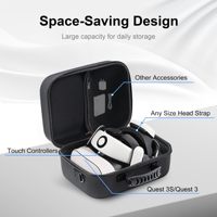 Étui portable personnalisable en EVA pour casque VR, avec fermeture éclair, design simple, résistant à l'eau, pour sac de protection de jeu