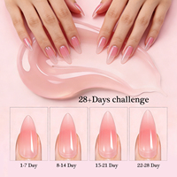 Gel d'extension acrylique professionnel 15g - 10 couleurs, gel de construction non toxique pour le modelage et la réparation des ongles