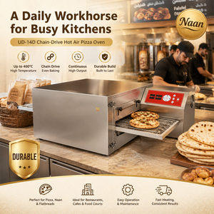 <span class=keywords><strong>Four</strong></span> à pizza à air chaud de 14 pouces, machine à cuire les pizzas électrique à convoyeur pour pizza, naan, pita, pain plat, restaurant commercial - Product Image 4