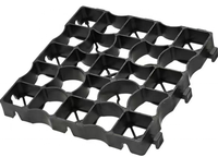 Grille en PP noire alvéolée de 50 mm pour remplissage de gravier, taille 500*500, pour allées, parkings et enclos pour chevaux