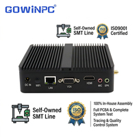 Mini PC sans ventilateur Intel J1900 J1800 N2840 avec emplacement Mini PCIe pleine taille pour WiFi 4G 5G, idéal pour station de surveillance à distance