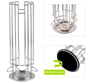 Kingze-24 cápsulas de café de acero inoxidable, dispensador portátil, organizador de almacenamiento de cocina para cápsulas de café - Product Image 4