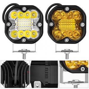 Phare de travail LED 3 pouces 66W 24V 12V pour 4x4, moto, tracteurs tout-terrain, feux de brouillard LED, projecteur blanc et jaune - Product Image 5