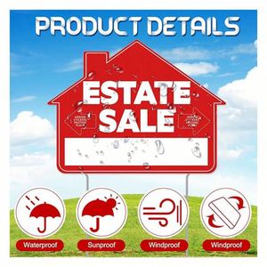 Letreros Personalizados para Jardín y Propiedades Inmobiliarias con Estacas Metálicas, Impresión Digital para Casas Abiertas y Agentes Inmobiliarios - Product Image 5