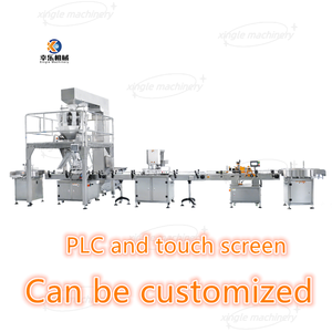 Otomatik granüller sızdırmazlık ambalaj üretim hattı fındık fasulye tohumları parçacıklar paletler dolum kapaklama etiketleme makinesi - Product Image 2