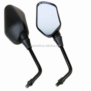 Motorefit Nero Moto Specchi Retrovisori Per Yamaha <span class=keywords><strong>Zuma</strong></span> 50 YW50 Suzuki Kawasaki Universale Del Motociclo Specchi Retrovisori - Product Image 3