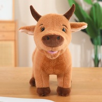 Peluche de simulation transfrontalière : Bouc d'eau, Vache jaune, Yak - Poupée en tissu pour enfants, rembourrée en coton PP, Cadeau pour événements