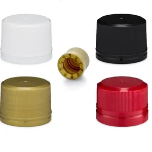 18 mm Plastic Black Polypropylene Ribbed Tamper Evident Caps 18mm small red white tamper evident lid