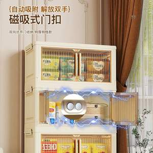 Étagère de <span class=keywords><strong>rangement</strong></span> pliable moderne sans installation pour salon, armoire de <span class=keywords><strong>rangement</strong></span> pour jouets et collations pour bébé, pour chambre à coucher - Product Image 5