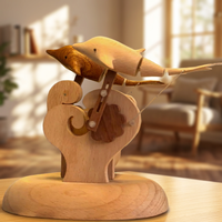 Sculpture de dauphin cinétique en bois sculpté à la main, décoration de bureau pour la maison, vente en gros, cadeaux souvenirs pour la Saint-Valentin, Noël et les entreprises