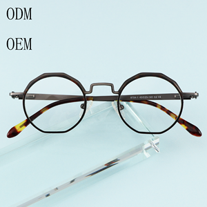 Fabriek Direct Schattige Vintage Roestvrij Full <span class=keywords><strong>Frame</strong></span> Unisex Leesbril Print Patroon Diamant Gezicht Vorm Blauw Licht Bescherming - Product Image 3