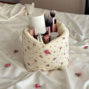Custom Eco-Friendly Durable Winter Soft Teddy Recyclable Large Capacity Cosmetic Bags Women Travel <b>Storage</b> Bag Cute Bridesmaid - Product Image 2