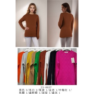 Maglione Cardigan lavorato a maglia Casual da donna fornitore all'ingrosso di vari colori motivo di stampa a strisce con caratteristiche calde - Product Image 1