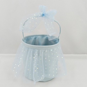 Panier de Pâques personnalisé en polyester avec poignée, idéal pour les cadeaux de mariage ou de bonbons pour enfants – Vente chaude - Product Image 4