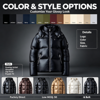 Blouson matelassé à capuche personnalisé pour homme 2026 – Qualité supérieure, toile imperméable, logo imprimé, grandes tailles, fermeture éclair, tenue décontractée d'hiver