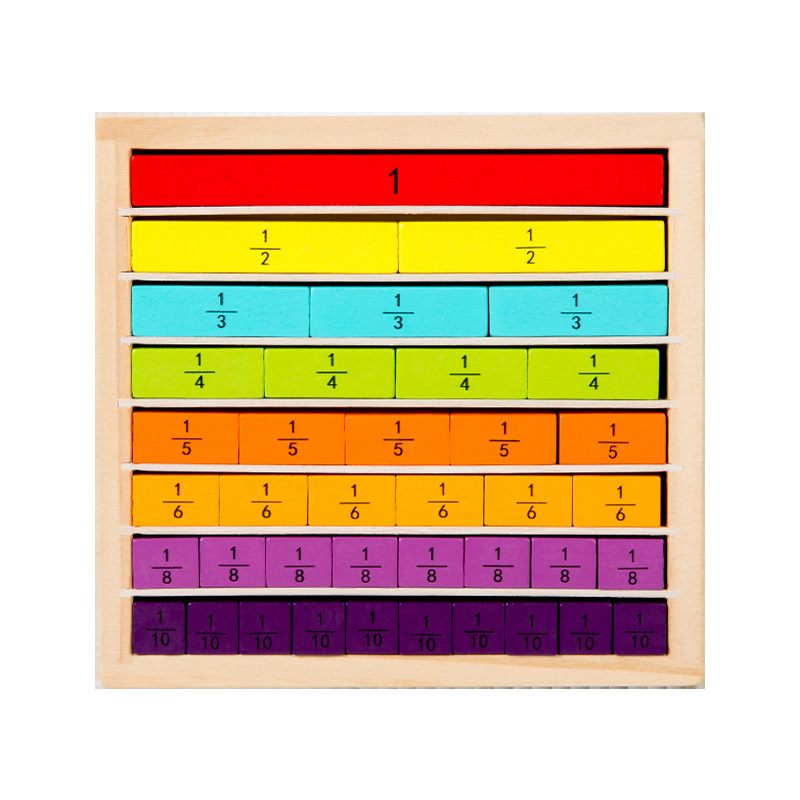 Tablero de Fracciones de Madera