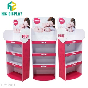 Özel oluklu karton vitrin standı ile parlak laminasyon geri dönüşümlü ekonomik bebek ürünleri ve bebek bezi mağaza görüntüler - Product Image 4