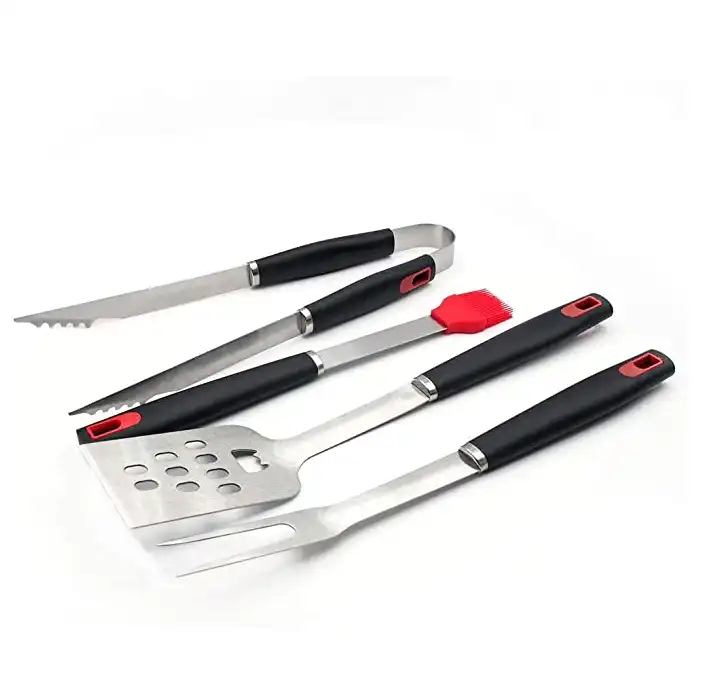 4PCS Barbecue Stainless Steel Home Outdoor Camping Knife Fork