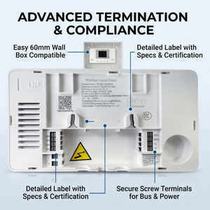 OEM Factory EN54-2 EN54-4 Certified Addressable <b>Wireless</b> Fire <b>Alarm</b> Control Panel with 4 Zones and 256 Points - Product Image 2