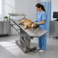Table d'opération vétérinaire électrique en acier inoxydable 304 en forme de V, table chirurgicale pour animaux de compagnie avec contrôle de la température pour clinique vétérinaire