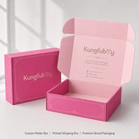 Boîtes d'expédition roses avec logo personnalisé pour les petites entreprises, petites boîtes en carton ondulé pour l'emballage, boîtes cadeaux
