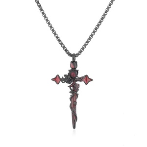 Collar con Colgante Uzi de Diseño Personalizado, Moderno, Chapado en Oro de 18K, Cadena de Acero Inoxidable, Estilo Hip <span class=keywords><strong>Hop</strong></span> Punk para Hombre, para Fiestas - Product Image 4