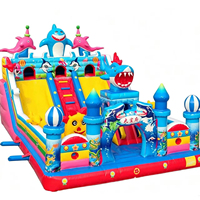 Château gonflable de haute qualité en PVC durable, certifié CE, avec toboggan, blocs de construction gonflables portables pour les fêtes d'enfants