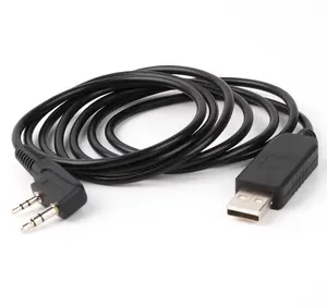 CP2102 UART TTL USB到直角3极TRS 3.5毫米2.5毫米双音频插孔TTL 3.3V串行电缆适用于宝丰Kenwood Btech