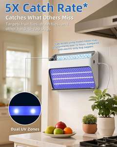 Asesino de mosquitos <span class=keywords><strong>el</strong></span>éctrico portátil de 2000mAh montado en la pared con interruptor de Sensor de luz y Sticky Fly Board Bug Zapper - Product Image 2