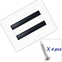 Diffuseur carré linéaire à 2 fentes en alliage d'aluminium AC 4"X6" pour l'installation au plafond, aux murs et aux sols, registres et grilles