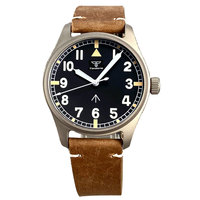 Montre automatique Tandorio Titanium Pilot NH35 PT5000 pour homme, étanche 200m, vintage, plongée, sport, horloge, natation, remontage automatique, 39mm