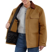 Veste en toile de coton classique Manteau traditionnel isolé matelassé pour homme