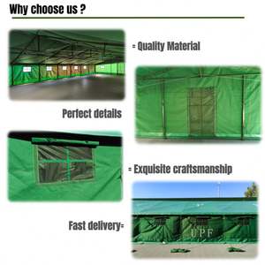 Chenya Heavy-duty Army-green Four-season Double Layer Canvas Tent One Bedroom Structure Water Resistant <b>Large</b> Capacity 50 Person - Product Image 4