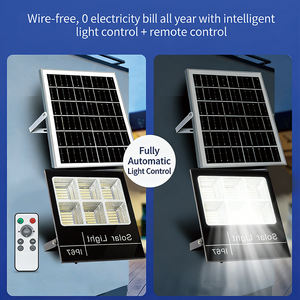Projecteur solaire LED extérieur ALECTER 1000W, étanche IP65, panneau solaire monocristallin, télécommande intelligente - Product Image 5