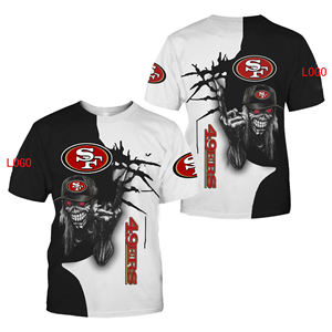2024 Hot-Selling and Wholesale American Football Sport Sleeves <strong>Shirt</strong> 3D Digital Printing Skull Men's Sport <strong>T</strong>-<strong>shirt</strong> USA SIZE - Product Image 1